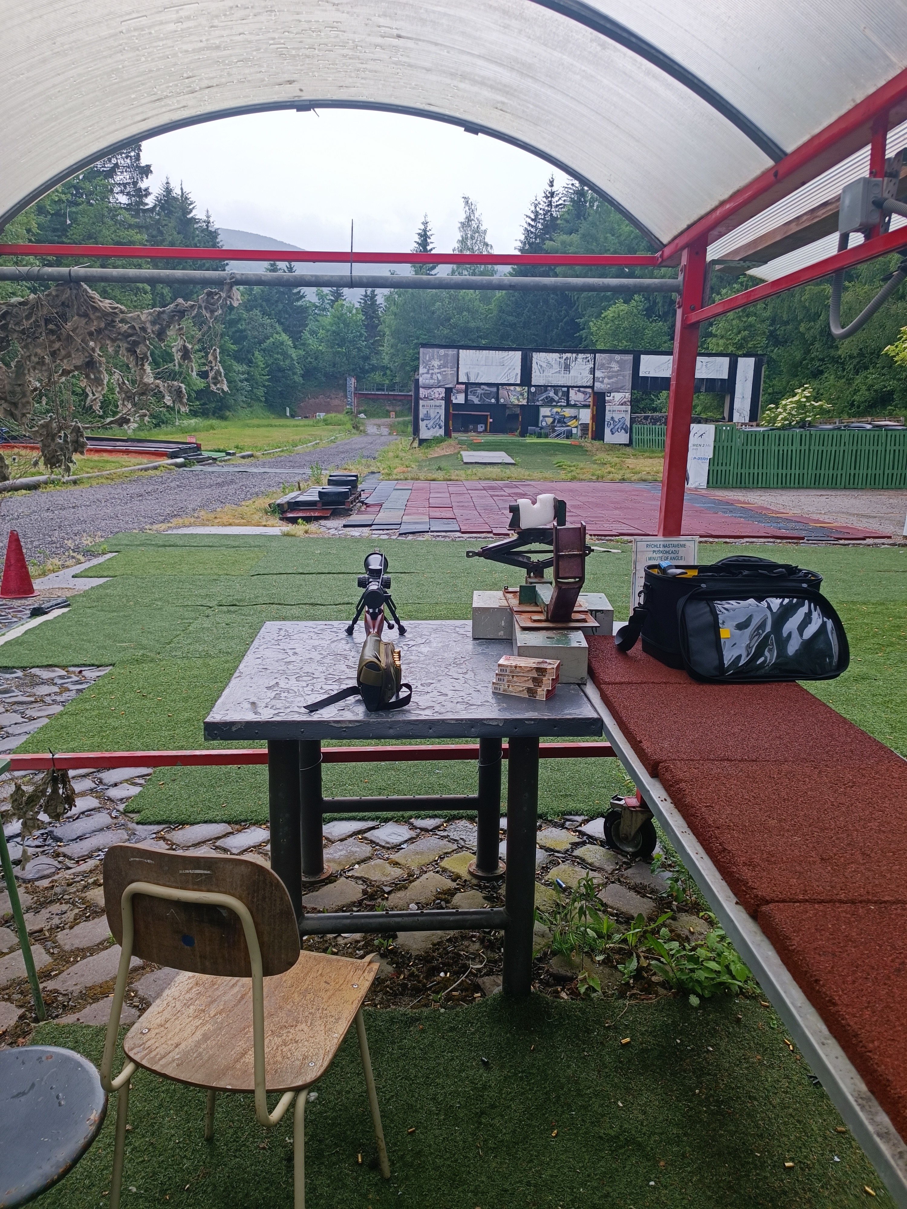 Strelnica Objekt 23 — výhľad na streliace pozície